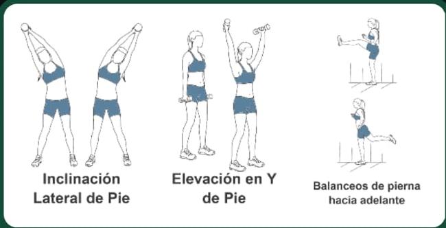 Tres ejercicios de movilidad explicados visualmente